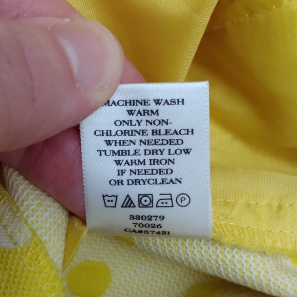 Ann Taylor jacquard yellow polka dot shorts, 10 - Picture 5 of 6
